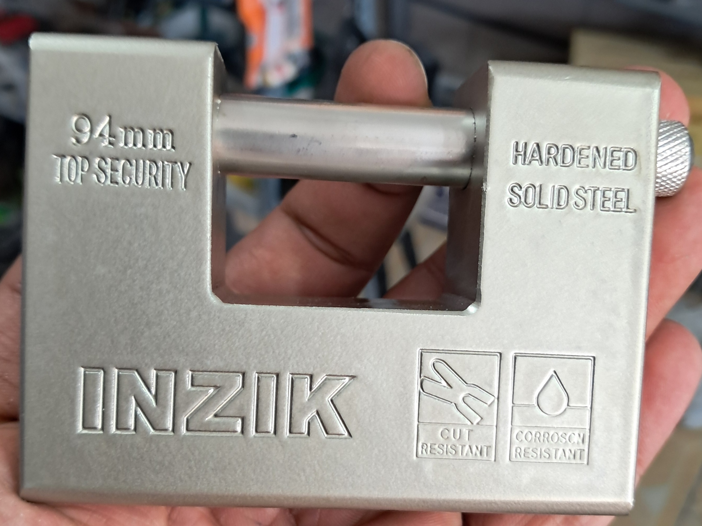 قفل کتابی سایز ۹۴ توپی برنجی با ۵ عدد کلید