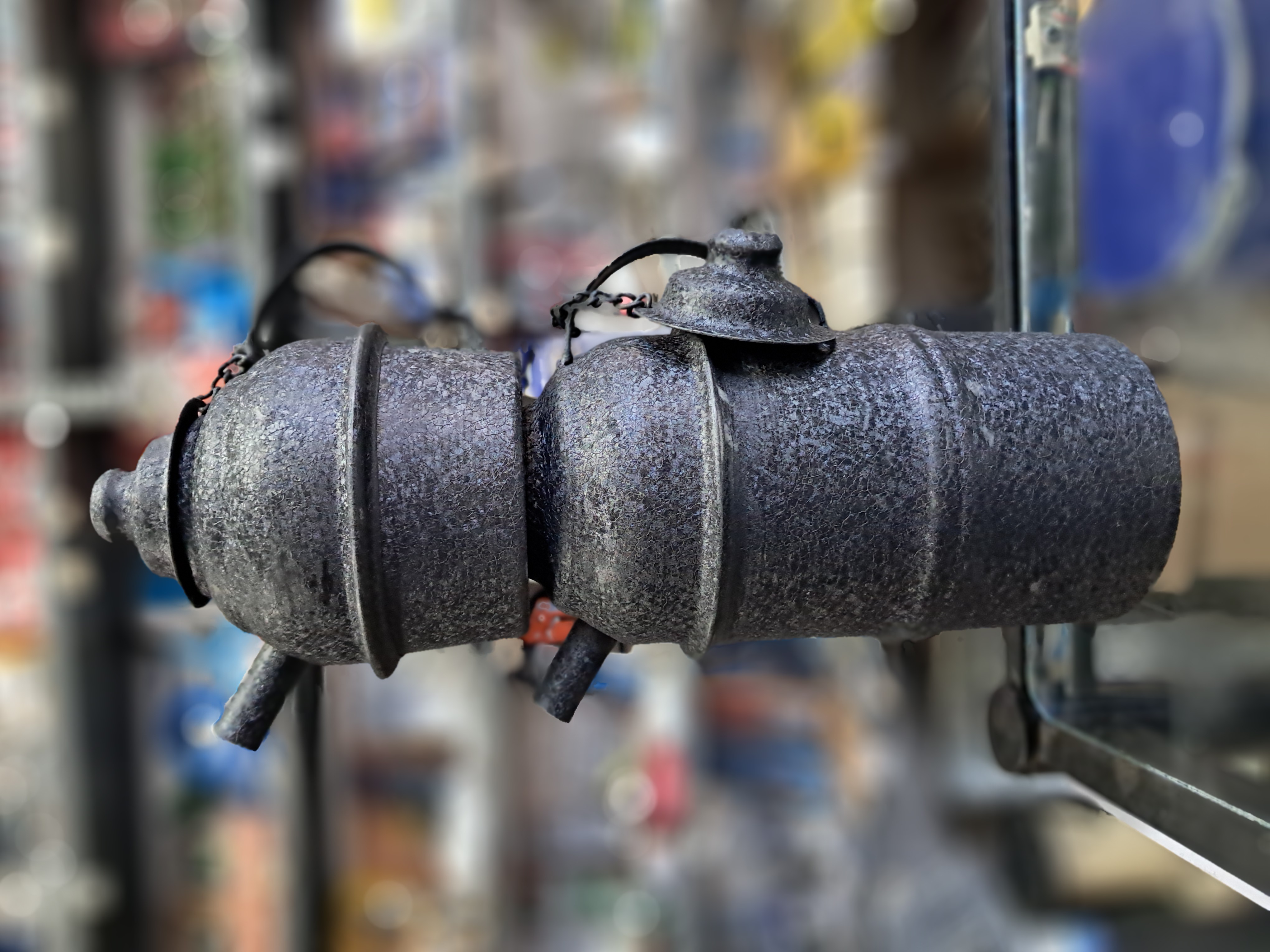 شامورتی قوری و کتری فلزی رو آتیشی با سری و زنجیر